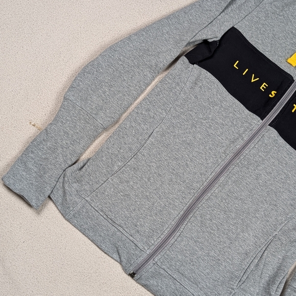 Vintage Nike FitDry Livestrong Full Zip Hoodie Grey Youth Size Large 12-14 - Picture 2 of 16
